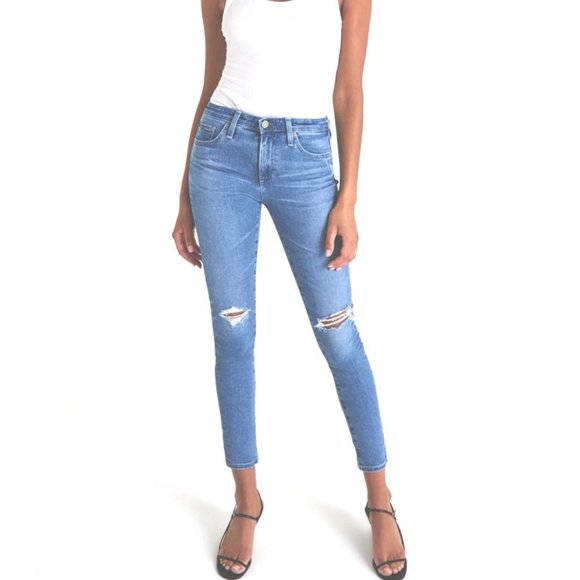 Ag Adriano Goldschmied Denim - AG The Legging Ankle Super Skinny Distressed Jeans